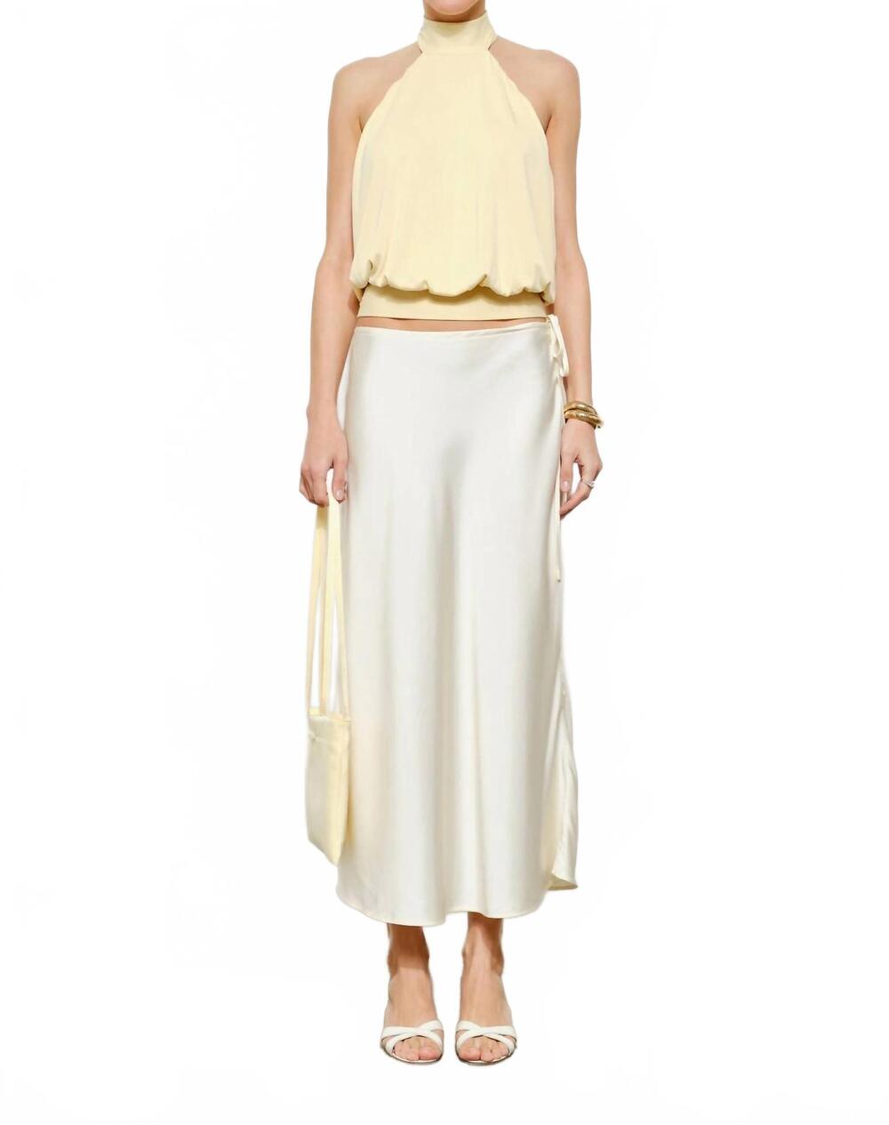 NEW LOUCIA butter me up halter top in yellow